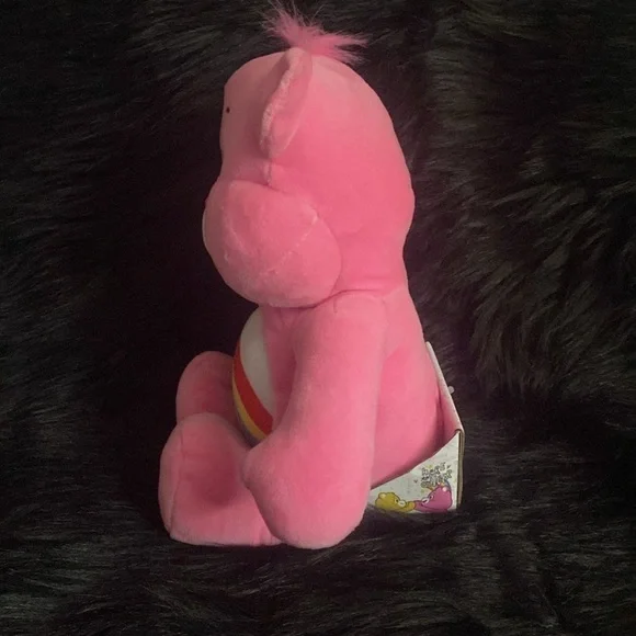 Care Bears Unlock the Magic Pink Rainbow Cheer Bear soft pink teddy bear - Picture 2 of 7